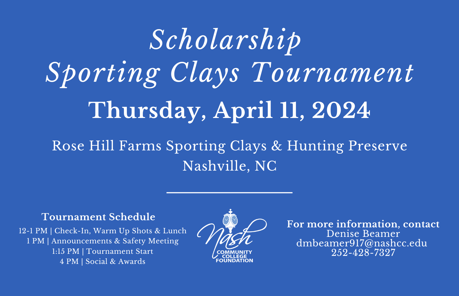 Nash Community College Annual Sporting Clays Tournament